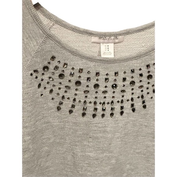 MOTHERHOOD Maternity Womens Gray Sweatshirt With Jewel Neckline - size medium - Picture 3 of 3